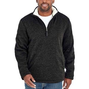 NWT Orviz Black Quarter Zip Sherpa Lined Jacket